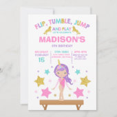 Gymnastiekpartij Unicorn Gymnastiek Kaart (Voorkant)