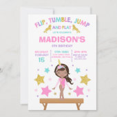 Gymnastiekpartij Unicorn Gymnastiek Kaart (Voorkant)