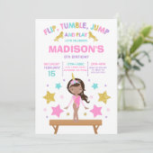 Gymnastiekpartij Unicorn Gymnastiek Kaart (Staand voorkant)