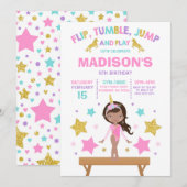 Gymnastiekpartij Unicorn Gymnastiek Kaart (Voorkant / Achterkant)