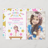 Gymnastiekpartij Unicorn Gymnastiek Kaart (Voorkant / Achterkant)