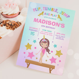 Gymnastiekpartij Unicorn Gymnastiek Kaart