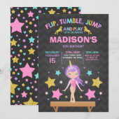 Gymnastiekpartij Unicorn Gymnastiek Kaart (Voorkant / Achterkant)