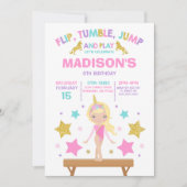 Gymnastiekpartij Unicorn Gymnastiek Kaart (Voorkant)