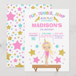 Gymnastiekpartij Unicorn Gymnastiek Kaart