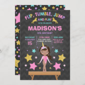 Gymnastiekpartij Unicorn Gymnastiek Kaart (Voorkant / Achterkant)