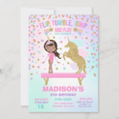 Gymnastiekpartij Unicorn Gymnastiek Kaart (Voorkant)