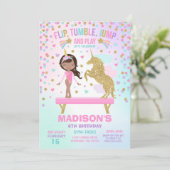 Gymnastiekpartij Unicorn Gymnastiek Kaart (Staand voorkant)