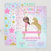 Gymnastiekpartij Unicorn Gymnastiek Kaart (Voorkant / Achterkant)