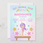 Gymnastiekpartij Unicorn Gymnastiek Kaart (Voorkant)