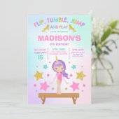 Gymnastiekpartij Unicorn Gymnastiek Kaart (Staand voorkant)