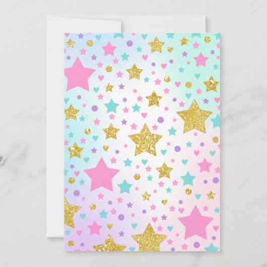 Gymnastiekpartij Unicorn Gymnastiek Kaart (Achterkant)