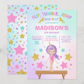 Gymnastiekpartij Unicorn Gymnastiek Kaart (Voorkant / Achterkant)