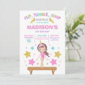 Gymnastiekpartij Unicorn Gymnastiek Kaart (Staand voorkant)