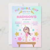 Gymnastiekpartij Unicorn Gymnastiek Kaart (Voorkant)