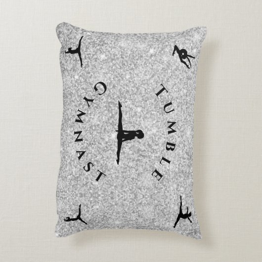 Gymnastiekpilaar voor Girl Personalized Tumble Gym Accent Kussen (Achterkant (Verticaal))