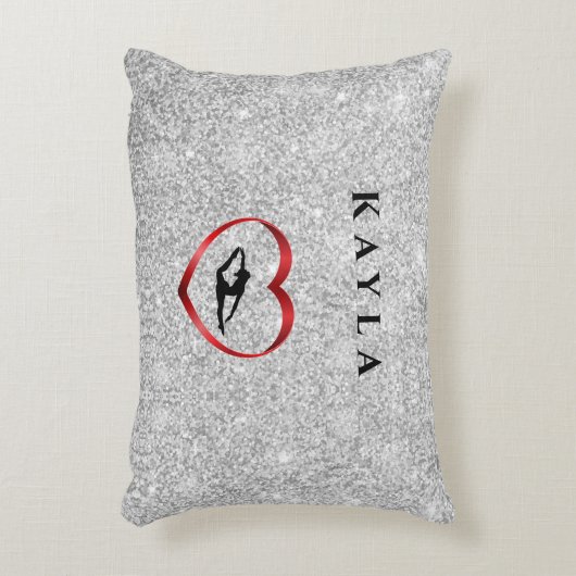Gymnastiekpilaar voor Girl Personalized Tumble Gym Accent Kussen (Voorkant(Verticaal))