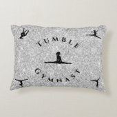 Gymnastiekpilaar voor Girl Personalized Tumble Gym Accent Kussen (Achterkant)