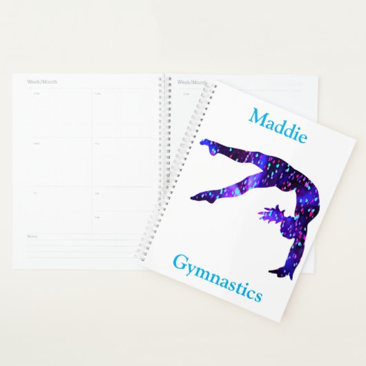 Gymnastiekplanner met naam van de gymnast planner (Display)