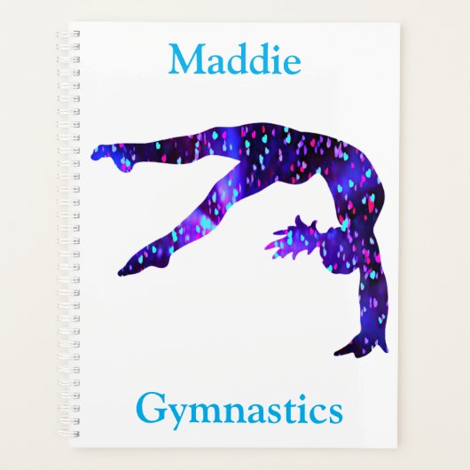 Gymnastiekplanner met naam van de gymnast planner (Voorkant)