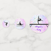 Gymnastiekschaduwen van kleur en sterren over de h confetti (Voorkanten)