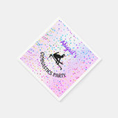 Gymnastiekschaduwen van kleur en sterren over de h servet (Hoek)