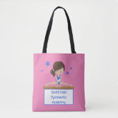 Gymnastiekschool Academie Aangepaste tekst Tote Bag (Voorkant)