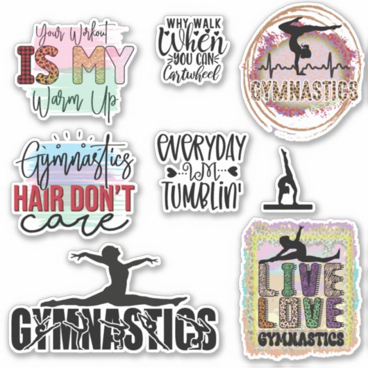 Gymnastiekset Sticker (Voorkant)