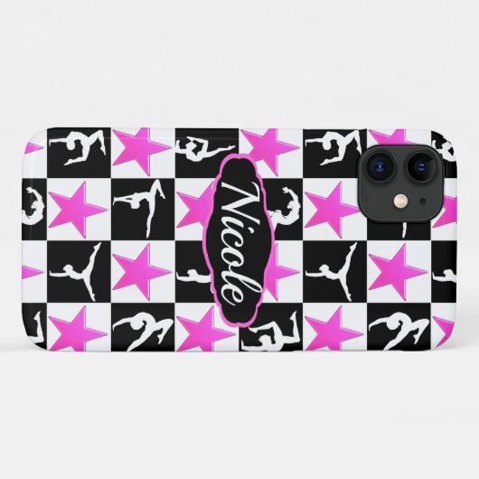 GYMNASTIEKSTER POSEERT GEPERSONALISEERD Case-Mate iPhone CASE (Achterkant (horizontaal))