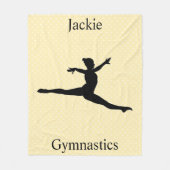 Gymnastiekswitch lep gele poka dot fleece deken (Voorkant)