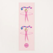 Gymnastiektekst Roze hoopmeisje Monogram Yogamat (Voorkant)