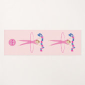 Gymnastiektekst Roze hoopmeisje Monogram Yogamat (Voorkant (horizontaal))