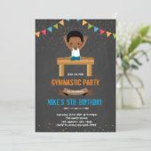 Gymnastiekuitnodiging Feestdagenkaart (Staand voorkant)