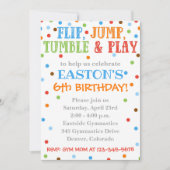 Gymnastiekuitnodiging | Gymnastiek Birthday Invite Kaart (Voorkant)