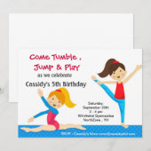 Gymnastiekuitnodigingen Kaart (Voorkant / Achterkant)