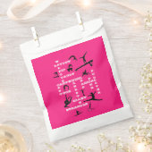 Gymnastiekvaardigheden Crossword Pink Favor Bags Bedankzakje (Geknipt)
