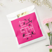Gymnastiekvaardigheden Crossword Pink Favor Bags Bedankzakje (Gezegeld)