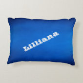 Gymnastiekvaardigheden Crosswords Blue Pillow met Accent Kussen (Achterkant)