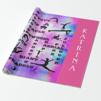 Gymnastiekvaardigheden Crosswords Custom Wrapping Cadeaupapier
