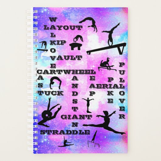 Gymnastiekvaardigheden Crosswords Personalized Pla Planner (Voorkant)