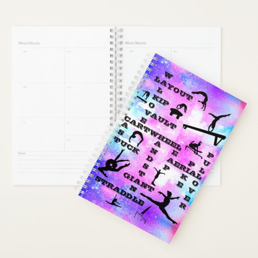Gymnastiekvaardigheden Crosswords Personalized Pla Planner (Display)