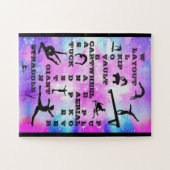 Gymnastiekvaardigheden kruiswoordpuzzel legpuzzel (Horizontaal)