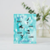 Gymnastiekvault, bars, Beam, Floor Custom Briefkaart (Staand voorkant)