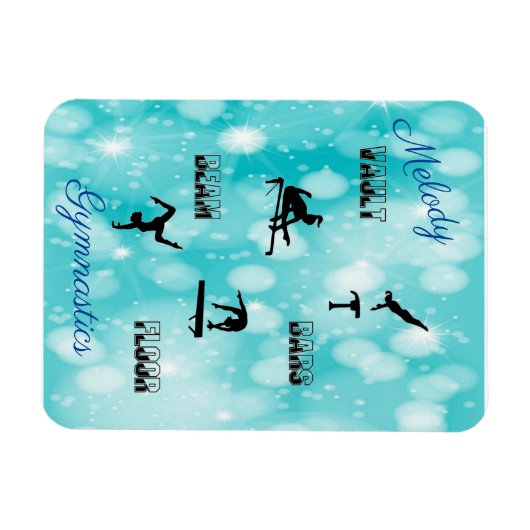 Gymnastiekvault, bars, Beam, Floor Custom Magneet (Horizontaal)