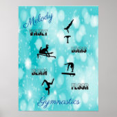 Gymnastiekvault, bars, Beam, Floor Custom Poster (Voorkant)