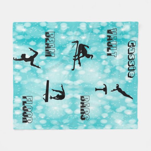 Gymnastiekvault, bars, Beam, Floor Fleece Blanket (Voorkant (Horizontaal))