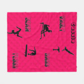 Gymnastiekvault, bars, Beam, Floor Fleece Blanket (Voorkant (Horizontaal))