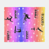 Gymnastiekvault, bars, Beam, Floor Fleece Blanket (Voorkant (Horizontaal))