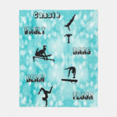 Gymnastiekvault, bars, Beam, Floor Fleece Blanket Deken (Voorkant)