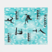 Gymnastiekvault, bars, Beam, Floor Fleece Blanket Deken (Voorkant (Horizontaal))
